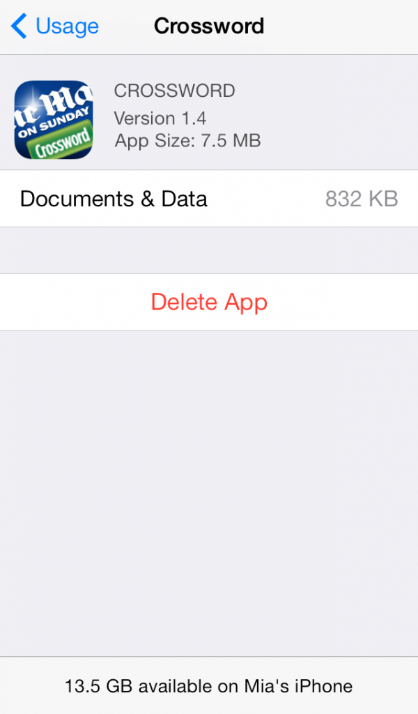 Delete App Screenshot iPhone